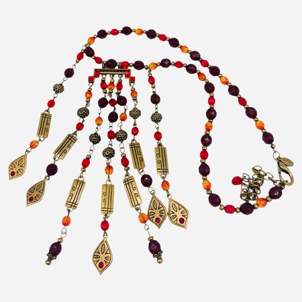 Chico’s Etruscan Waterfall Statement Necklace Wit… - image 6